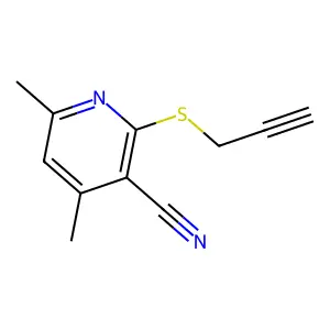 4,6-Dimethyl-2-(prop-2-yn-1-ylsulfanyl)pyridine-3-carbonitrile structure