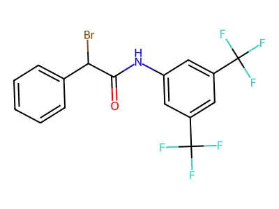 N1-[3,5-di(trifluoromethyl)phenyl]-2-bromo-2-phenylacetamide structure