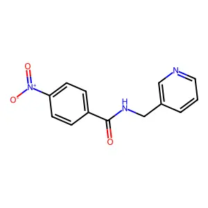 4-硝基-N-(吡啶-3-基甲基)苯甲酰胺 structure