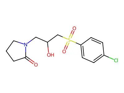1-{3-[(4-Chlorophenyl)sulfonyl]-2-hydroxypropyl}-2-pyrrolidinone structure