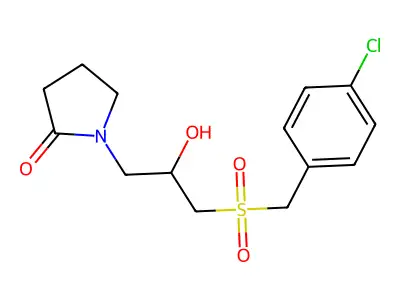1-{3-[(4-Chlorobenzyl)sulfonyl]-2-hydroxypropyl}-2-pyrrolidinone structure