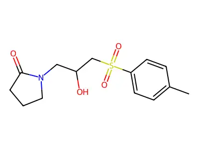 1-{2-Hydroxy-3-[(4-methylphenyl)sulfonyl]propyl}-2-pyrrolidinone structure