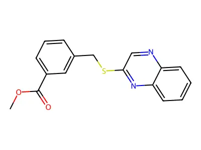 Methyl 3-[(quinoxalin-2-ylsulfanyl)methyl]benzoate structure