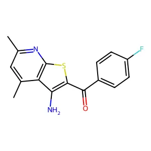 (3-Amino-4,6-dimethylthieno[2,3-b]pyridin-2-yl)(4-fluorophenyl)methanone structure