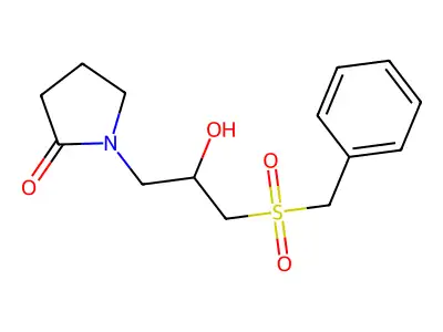 1-[3-(Benzylsulfonyl)-2-hydroxypropyl]-2-pyrrolidinone structure