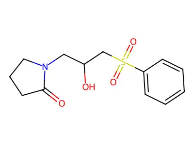 1-[3-(Benzenesulfonyl)-2-hydroxypropyl]pyrrolidin-2-one structure