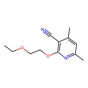 2-(2-Ethoxyethoxy)-4,6-dimethylpyridine-3-carbonitrile structure