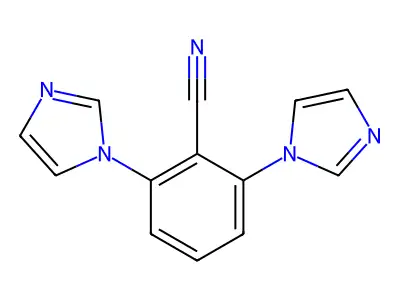 2,6-di(1H-imidazol-1-yl)benzenecarbonitrile structure