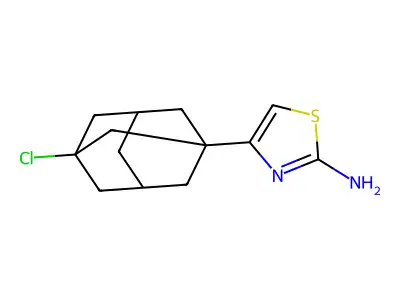 4-[(1R,3S,5R,7S)-3-Chloroadamantan-1-YL]-1,3-thiazol-2-amine structure