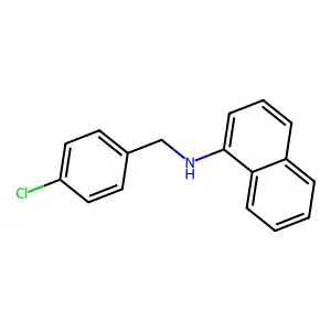 N-[(4-chlorophenyl)methyl]naphthalen-1-amine structure