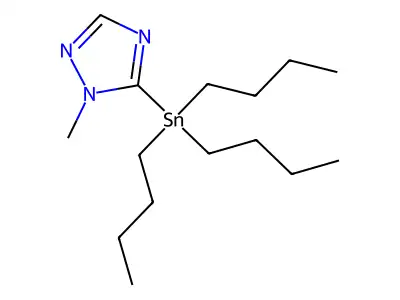 1-methyl-5-(tributylstannyl)-1H-1,2,4-triazole structure