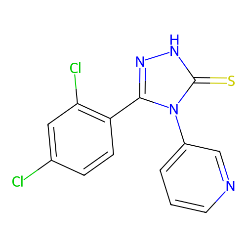 5-(2,4-dichlorophenyl)-4-(pyridin-3-yl)-4H-1,2,4-triazole-3-thiol structure