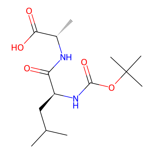 (t-butoxycarbonyl)-l-leucyl-l-alanine structure