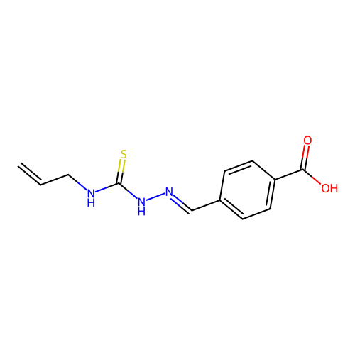 4-{2-[(Allylamino)(sulfanyl)methylene]carbohydrazonoyl}benzoic acid structure