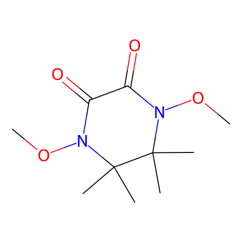 1,4-Dimethoxy-5,5,6,6-tetramethylpiperazine-2,3-dione structure