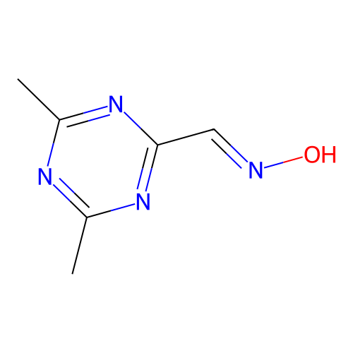 4,6-Dimethyl-s-triazine-2-aldoxime structure