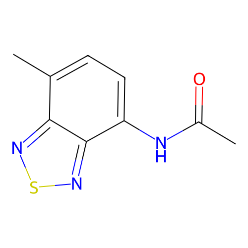 N-(7-methyl-2,1,3-benzothiadiazol-4-yl)acetamide structure