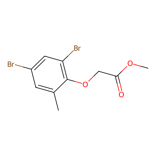 Methyl 2-(2,4-dibromo-6-methylphenoxy)acetate structure