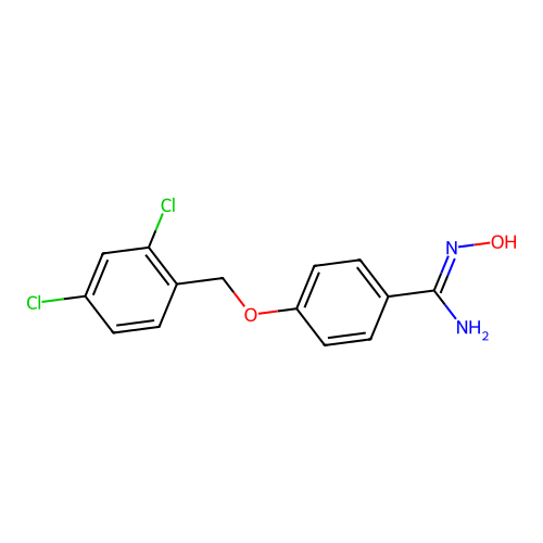 4-((2,4-Dichlorobenzyl)oxy)-N'-hydroxybenzimidamide structure