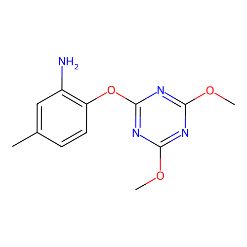 2-(4,6-Dimethoxy-1,3,5-triazin-2-yloxy)-5-methylaniline structure