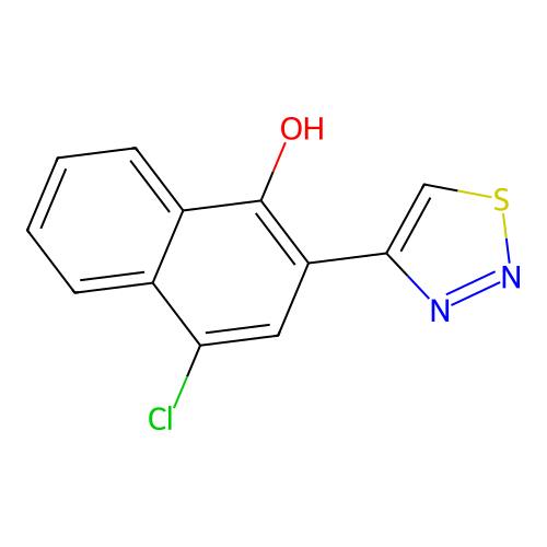 4-Chloro-2-(1,2,3-thiadiazol-4-yl)naphthalen-1-ol structure
