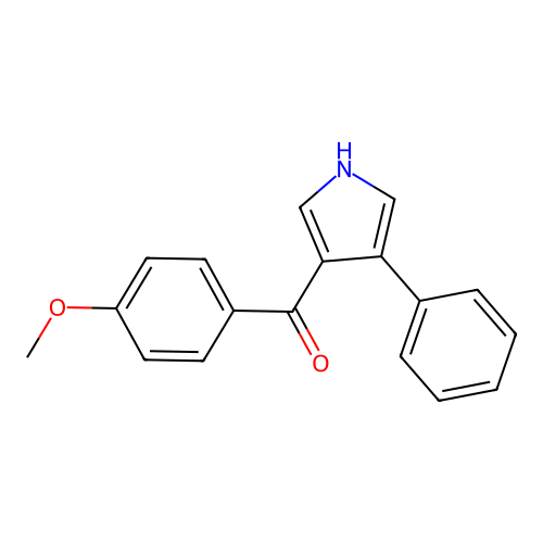 (4-methoxyphenyl)(4-phenyl-1H-pyrrol-3-yl)methanone structure
