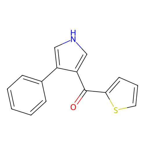 (4-phenyl-1H-pyrrol-3-yl)(2-thienyl)methanone structure