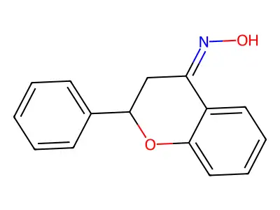 2-Phenylchroman-4-one oxime structure