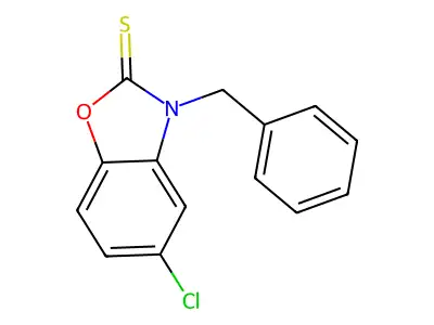 3-Benzyl-5-chloro-2,3-dihydro-1,3-benzoxazole-2-thione structure