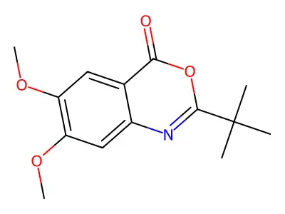2-Tert-butyl-6,7-dimethoxy-3,1-benzoxazin-4-one structure