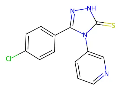 5-(4-chlorophenyl)-4-(pyridin-3-yl)-4H-1,2,4-triazole-3-thiol structure