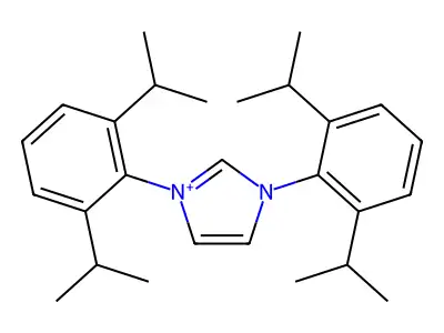 1,3-Bis(2,6-diisopropylphenyl)imidazol-1-ium structure