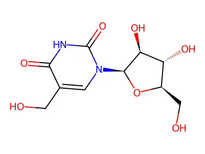 5-Hydroxymethyluridine structure