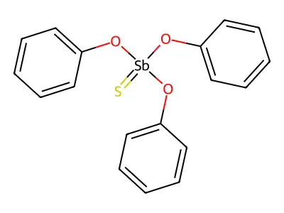 Tris(phenylsulfanyl)stibane structure