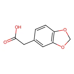 1,3-苯并二氧戊环-5-乙酸 structure
