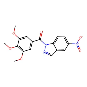 1H-Indazole, 5-nitro-1-(3,4,5-trimethoxybenzoyl)- structure