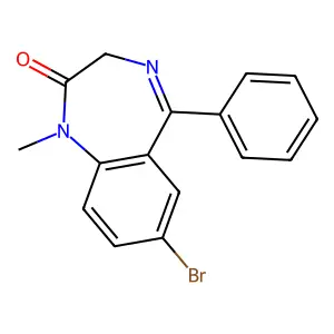 7-Bromo-1-methyl-5-phenyl-1,3-dihydro-benzo[e][1,4]diazepin-2-one structure