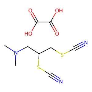 Oxalic acid--3-(dimethylamino)propane-1,2-diyl bis(thiocyanate) (1/1) structure