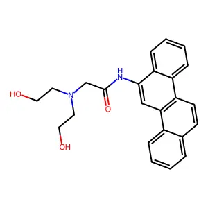 n-Chrysen-6-yl-n2,n2-bis(2-hydroxyethyl)glycinamide structure