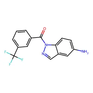 1H-Indazol-5-amine, 1-(m-trifluoromethylbenzoyl)- structure