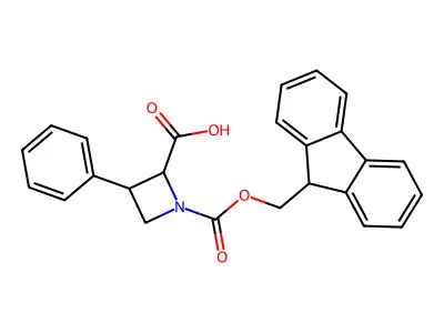 Racemic Fmoc-trans-3-phenylazetidine-2-carboxylic acid structure
