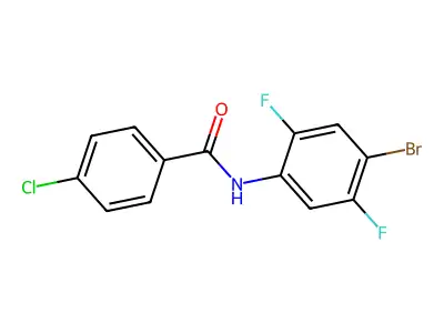 N-(4-bromo-2,5-difluorophenyl)-4-chlorobenzamide structure