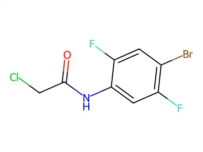 N1-(4-bromo-2,5-difluorophenyl)-2-chloroacetamide structure