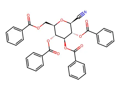 (3,4,5-Tribenzoyloxy-6-cyanooxan-2-yl)methyl benzoate structure