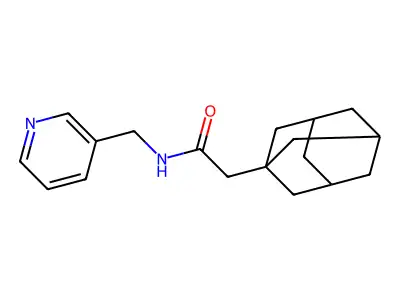 2-(1-adamantyl)-N-(pyridin-3-ylmethyl)acetamide structure