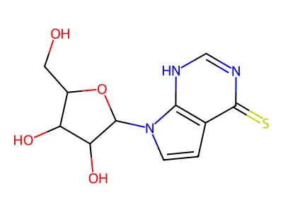 7H-Pyrrolo[2, 7-.beta.-D-ribofuranosyl- structure