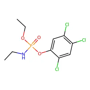 Phosphoramidic acid, ethyl-, ethyl (2,4,5-trichlorophenyl) ester structure