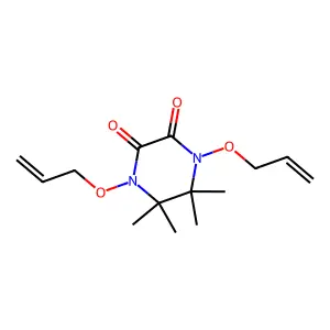 5,5,6,6-Tetramethyl-1,4-bis(prop-2-enoxy)piperazine-2,3-dione structure