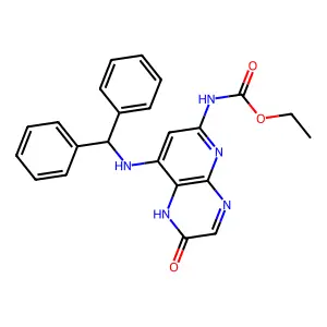 ethyl N-[8-(benzhydrylamino)-2-oxo-1H-pyrido[2,3-b]pyrazin-6-yl]carbamate structure