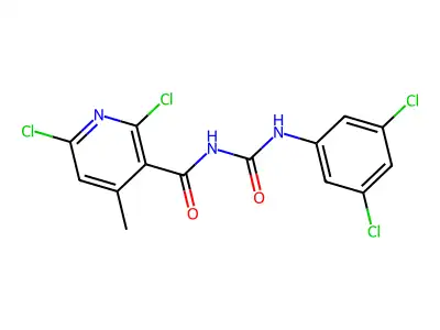 2,6-dichloro-N-[(3,5-dichlorophenyl)carbamoyl]-4-methylpyridine-3-carboxamide structure